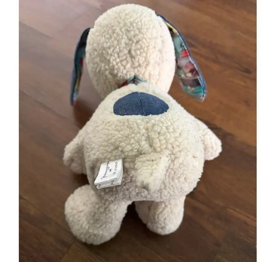 Hallmark Peanuts SNOOPY Plush Denim & Comic Strip EARS RARE NWT